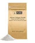PURE ORIGINAL INGREDIENTS Marine Collagen Powder (1 Lb) Natural & Unflavored, Protein Peptides, Resealable Bag