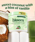 Bloom Nutrition Superfood Greens Powder Digestive Enzymes with Probiotics and Prebiotics Gut Health Bloating Relief for Women Chlorella Green Juice Mix with Beet Root Powder 30 SVG Coconut