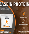 BulkSupplements Casein Protein Powder - Whey Casein Blend Protein Powder - Protein Powder Casein - Micellar Casein - 25g of Protein - 30g , 33 Servings (1 Kilogram - 2.2 lbs)