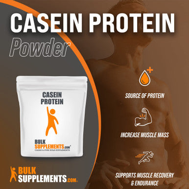 BulkSupplements Casein Protein Powder - Whey Casein Blend Protein Powder - Protein Powder Casein - Micellar Casein - 25g of Protein - 30g , 33 Servings (1 Kilogram - 2.2 lbs)