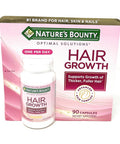 Nature's Bounty Hair Growth Supplement 1 Per Day Clinically Shown To Support Thicker Fuller Hair With Biotin Silicon & Arginine 90 Capsules
