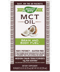 Nature's Way 100% Potency Pure Source MCT Oil from Coconut- On-The-Go Single-Serve Packets- Vegetarian, Gluten-Free, Flavorless, No Filler Oils, Hexane-Free, 0.5 Fl Oz (Pack of 18)
