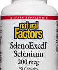 Natural Factors SelenoExcell Selenium 200mcg Antioxidant Immune Support 90 Capsules