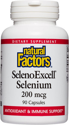 Natural Factors SelenoExcell Selenium 200mcg Antioxidant Immune Support 90 Capsules