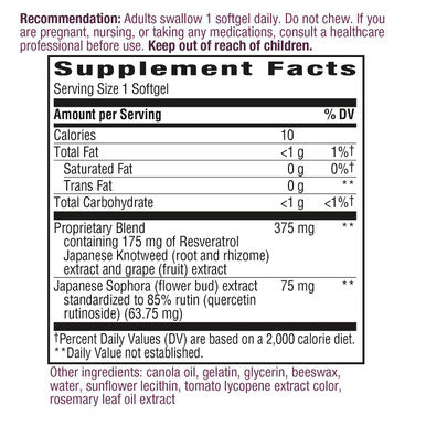 Nature'S Way Resveratrol-Forte, Protects From Free Radicals*, 60 Softgels