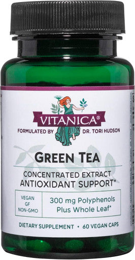 Vitanica Green Tea Extract Supplement 330mg 45% EGCG 98% Polyphenols and 80% Catechins Energy Antioxidant and Immune Support Vegan 60 Capsules