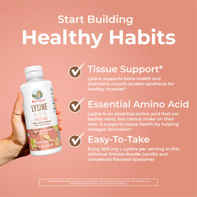 Maryruth Organics Vegan Lysine Supplement by | Ultra Absorption | Lysine 500mg | Collagen Formation Support | Immune Support Supplement | Health & Wellness | Non GMO | Gluten | 30 Servings