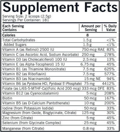 Kirkman Super Nu-Thera with 25 mg P-5-P Powder - New Improved Formula 454 gm/16 oz