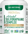 Sulforaphane Supplement 19mg Real Stabilized Sulforaphane 405mg Complex 125mg of Glucoraphanin Myrosinase from Broccoli Sprouts Seed Extract Antioxidant Detoxification Cellular Health