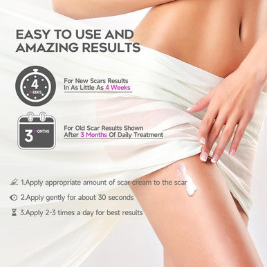 Advanced Scar Cream, 1.7 Oz(50Ml) Large Capacity, Silicone Scar Gel For After Surgical, C-Section, Stretch Marks, Keloids, Burns, Effective On Old & Scars,Lavender Scent