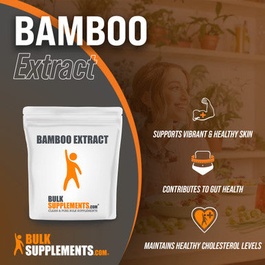 BulkSupplements Bamboo Extract Powder - Silica Supplements, from Bamboo Leaf & Stem, Bamboo Powder for Bones - 500mg of Bamboo Extract , (250 Grams - 8.8 oz)