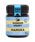 Wonder Honey Raw Manuka Honey New Zealand MGO300 (10+) Tested for 26 Markers, Traceable, Natural Soothing for Sore Throat, Cough - Aids Digestion - Triple Sealed for safety in a Protective Box (8.8oz)