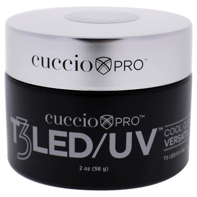 Cuccio Pro T3 Led/Uv Cool Cure Versatility Gel - Self-Levelling Gel With Calcium - Incredibly Flexible - Strong Adhesion - High Shine Finish - Fast Application - Pink - 2 Oz Nail Gel