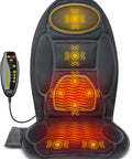 Mynt Vibration Massage Seat Cushion Memory Foam Support Chair Pad, Back Massager With 8 Vibrating Motors & Soothing Heat,Electric Seat Massager For Home Office Use(Black)