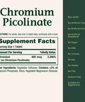 Nature's Bounty Chromium Picolinate Supports Fat Protein & Sugar Metabolism Mineral Supplement 800 Mcg 50 Tablets