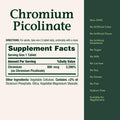 Nature's Bounty Chromium Picolinate Supports Fat Protein & Sugar Metabolism Mineral Supplement 800 Mcg 50 Tablets