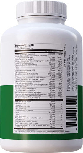 Viteyes Complete Eye Total Body Health Multivitamin Nutritional Supplement 180 Capsules White
