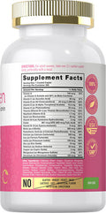 WomenA's Multivitamin | 365 Caplets | Vitamin and Mineral Supplement | with Iron | Non-GMO, Gluten Free | by Carlyle