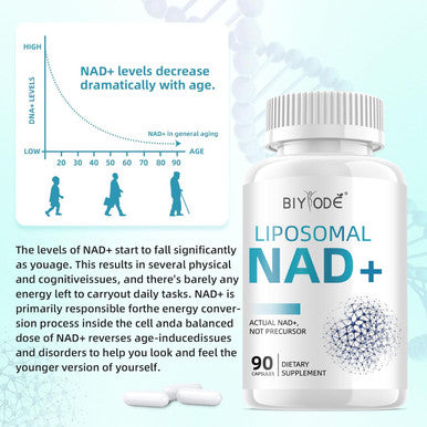 Nad+ Capsules Supplement: Ultra Strength Liposomal Resveratrol Boost Cellular Health Stamina Support Healthy Aging With 1500Mg Nad Plus Supplement 90 Capsules 45 Day Supply