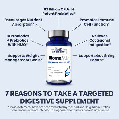 1MD Nutrition BiomeMD Probiotics 62 Billion CFUs 15 30 Capsules