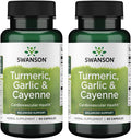 Swanson Full Spectrum Turmeric Garlic & Cayenne 60 Capsules (2 Pack)