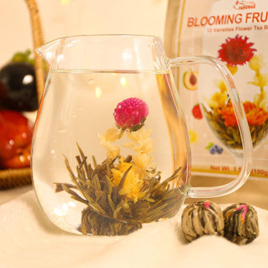 Fullchea - Blooming Flowering Tea 12 Unique Varieties - Flowering Tea in 12 Delicious Fruit Flavors - For Tea Lovers Christmas Anniversary Valentine Birthday
