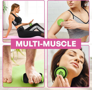 Lacrosse Balls Therapy Set For Muscle Knots And Post-Workout - Physical Therapy Massage Balls, Trigger Point Therapy, And Yoga Therapy - 6-Piece Set
