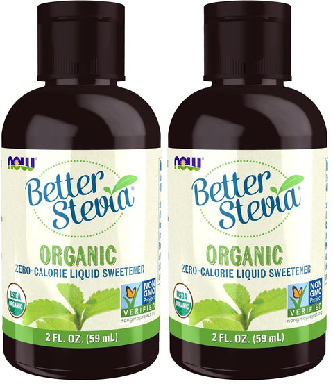 NOW Foods BetterStevia Organic Zero-Calorie Liquid Sweetener, Keto Friendly, Suitable for Diabetics, No Erythritol, 8-Ounce