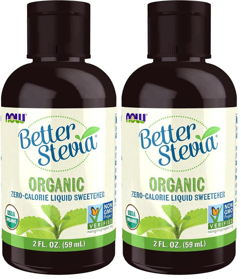 NOW Foods BetterStevia Organic Zero-Calorie Liquid Sweetener, Keto Friendly, Suitable for Diabetics, No Erythritol, 2-Ounce