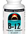 Source s Vitamin B-12, 2000 mcg Supports Energy Production - 200 Lozenges