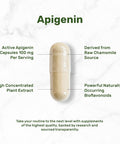 Deal Supplement Apigenin 100mg Per Serving 240 Capsules Raw Plant Extract from Chamomile Flower Active Bioflavonoids & Antioxidants Sleep & Relaxation Supplement Non-GMO