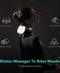 Skg Shiatsu Neck Massager For Pain Relief Deep Tissue,Christmas Gifts For Men Women Dad Mom Neck And Shoulder Massager 4D Electric Kneading Massager With Heating H7