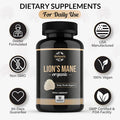 Bioyouth Organic Lions Mane Capsules Dietary Supplement Premium Organic Lions Mane Mushroom Extract | 90 Capsules
