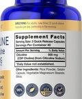 Citicoline Supplements 500Mg | 120 Capsules | Cdp Choline | Non-Gmo, Gluten Free | By Carlyle