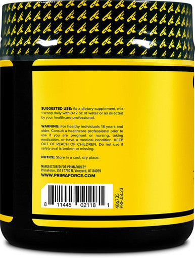 Primaforce L-Arginine Complex Powder (30 Servings Per Bottle | Peach Mango) Powerful Protein Building Supplement for Maximum Gains