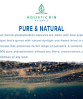 Holistic Bin Marine Phytoplankton Capsules ly Grown in Nordic Seawater | Vegan Omega 3 Supplement | Rich in Amino s, Chlorophyll, Vitamins, & Trace Minerals