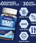 Shilajit Gummies 1000 Mg, Organic Shilajit Supplement, 85+ Trace Minerals, With Ashwagandha, Mushroom - Energy, Brain, Immunity Support, For Men & Women - 120 Count