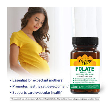 Country Life Folic Acid 800 Mcg Tablets 100'S