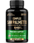 Nutraharmony Saw Palmetto For Men 640Mg - Pumpkin Seed Nettle Zinc & Pygeum - Prostate Health & Urinary Supplement - Dht Blocking & Hair Support - 45 Fatty Acids Clinical Strength - Made In Usa 120 Capsules
