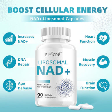 Nad+ Capsules Supplement: Ultra Strength Liposomal Resveratrol Boost Cellular Health Stamina Support Healthy Aging With 1500Mg Nad Plus Supplement 90 Capsules 45 Day Supply