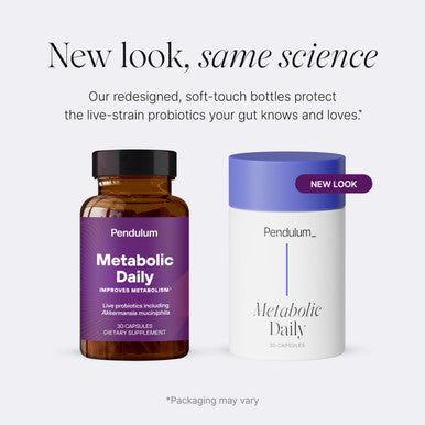 Pendulum Metabolic Daily Multi Strain Probiotic with Akkermansia muciniphila to Support Metabolism and Sustain Energy Levels for Women and Men 30 Capsules 1 Pack