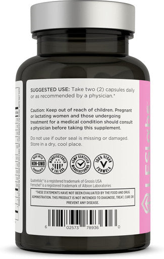 Les Labs Fertility Health Cycle Regulation Ovulation & Fertility Support Hormonal Balance Ovarian Health Myo-Inositol Vitex Chaste Tree DIM & Folate Non-GMO Supplement 60 Capsules