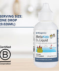 Metagenics MetaKids D3 1000 IU Liquid Vitamin D Supplement to Help Support Bone and Immune Health - 2 fl oz 2275 Servings