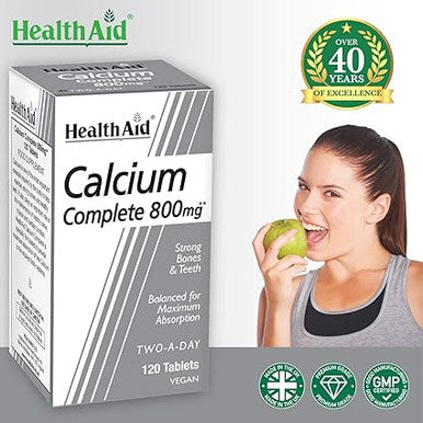 HealthAid Calcium Complete 800mg - 120 Vegan Tablets