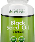 Purely Holistic Black Seed Oil Capsules 1400Mg, 180 Softgels, 3 Month Supply - Cold Pressed Nigella Sativa, Rich In Omega 6, 9 & Tq, Black Cumin Seed Oil, Immune Support, Joints And Digestion