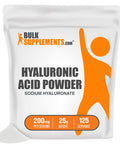 BulkSupplements Hyaluronic Powder - Hyaluronic Supplements for Skin and Joints - 200mg of Pure Hyaluronic - Hyaluronic Food Grade (25 Grams - 0.88 oz)