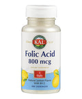 Kal 800 Mcg Folic Acid Methyl B-12 Tablets, Raspberry, 60 Count