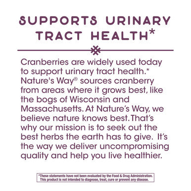 Nature's Way Premium Potency Standardized Cranberry 90% Fruit Solids, 400 mg per serving, 120 VCaps