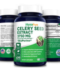 NusaPure Celery Seed Extract Capsules | 3750mg | 240 Veggie Caps | Non-GMO and