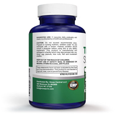 NusaPure Premium Thyroid Support Supplement (Non-GMO) 120 caps for with Ashwaganda, Iodine, Zinc, kelp, Vitamin B12, L-Tyrosine, Selenium, Copper .